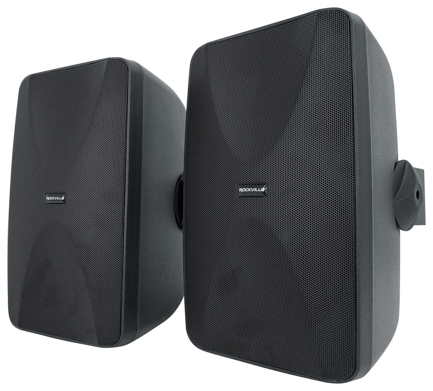 Compare Rockville WET6525B Pair 65 70V Wall Speakers IPX55 Waterproof 4Way Swivel Bracket 40W RMS for Restaurants and Outdoor Venues at KSA Price