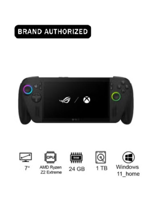 Compare ROG Ally X XBOX Gaming Console With 7 Inch Full HD1920X1080 Display 120Hz, AMD Ryzen Z2 Extreme Processor24GB RAM DDR51TB SSDAMD Radeon GraphicsWindows 11 HomeDolby Speaker TYPE C & Finger Print Sensor EnglishArabic Black at KSA Price