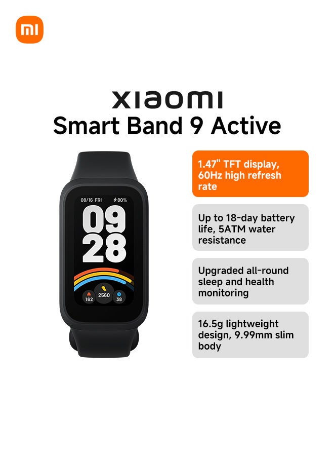 Smart Band 9 Active – Black | Fitness Tracker with…
