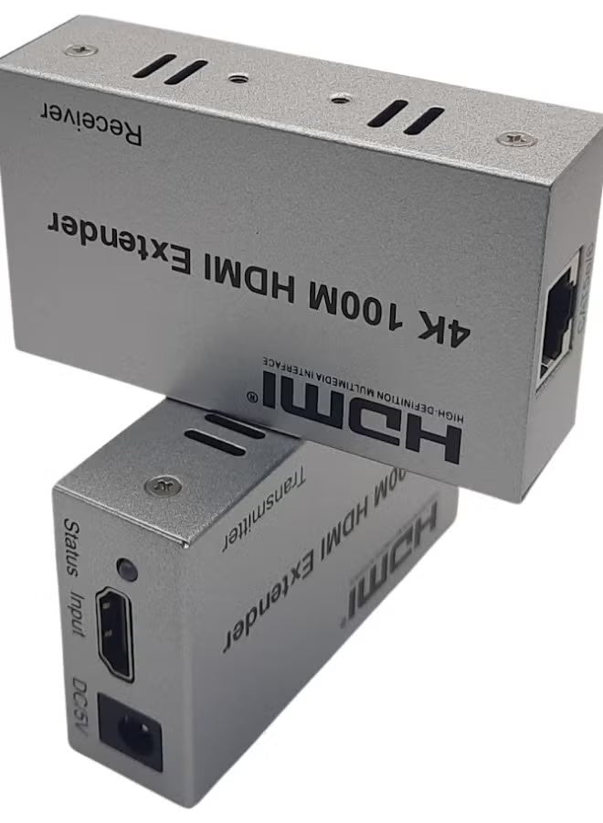 Compare 4K 100M HDMI Extender | Ultra HD Signal Transmission | Cat5e6 Cable Support | 3840x2160@30Hz at KSA Price