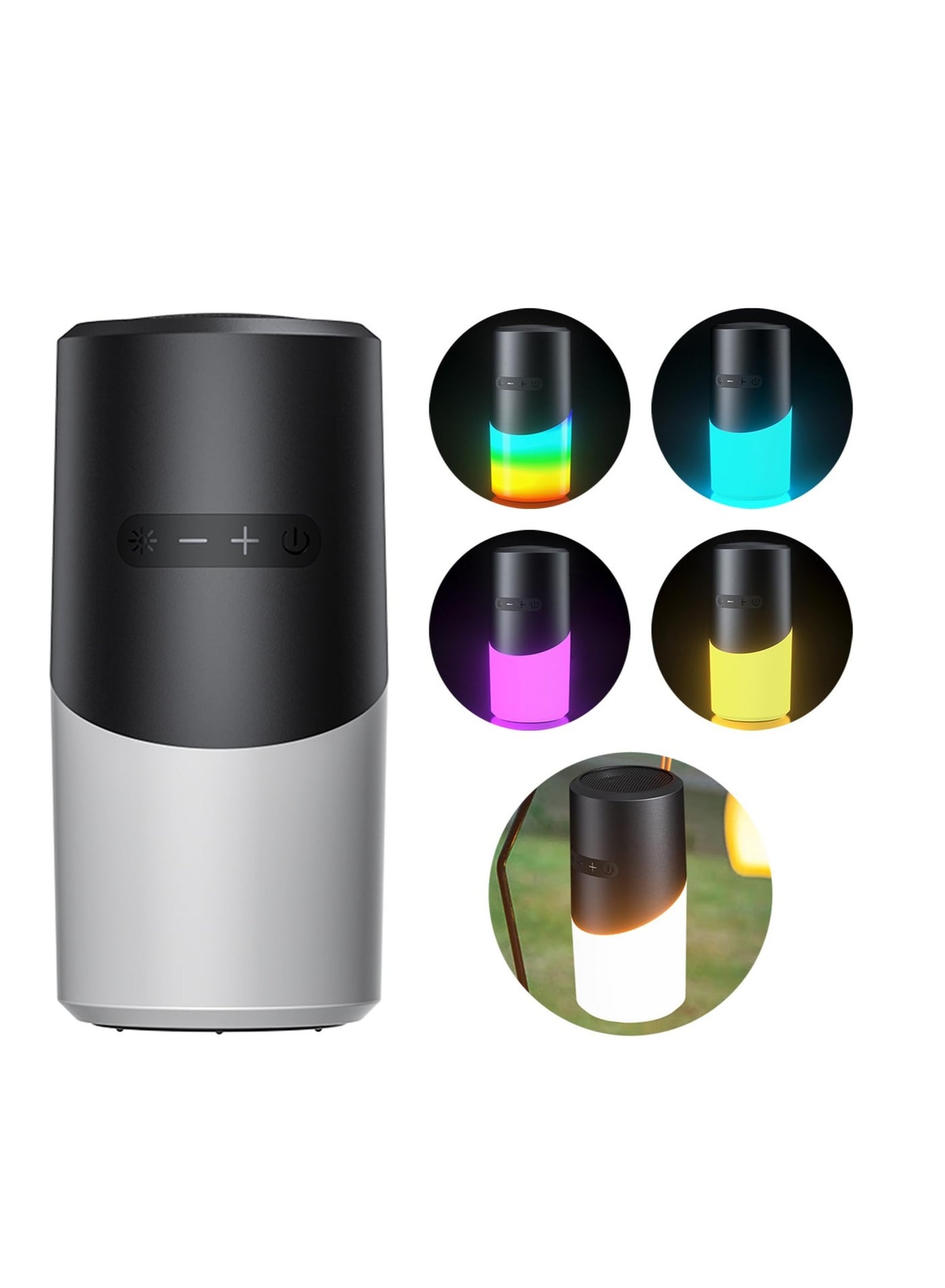 Compare Portable Bluetooth Speaker, 7 Preset Light Modes, Bluetooth 5.3, IPX5 Waterproof, 20m Long Range, Perfect for Camping, Hiking, Mountaineering, Outdoor Activities and Cycling at KSA Price