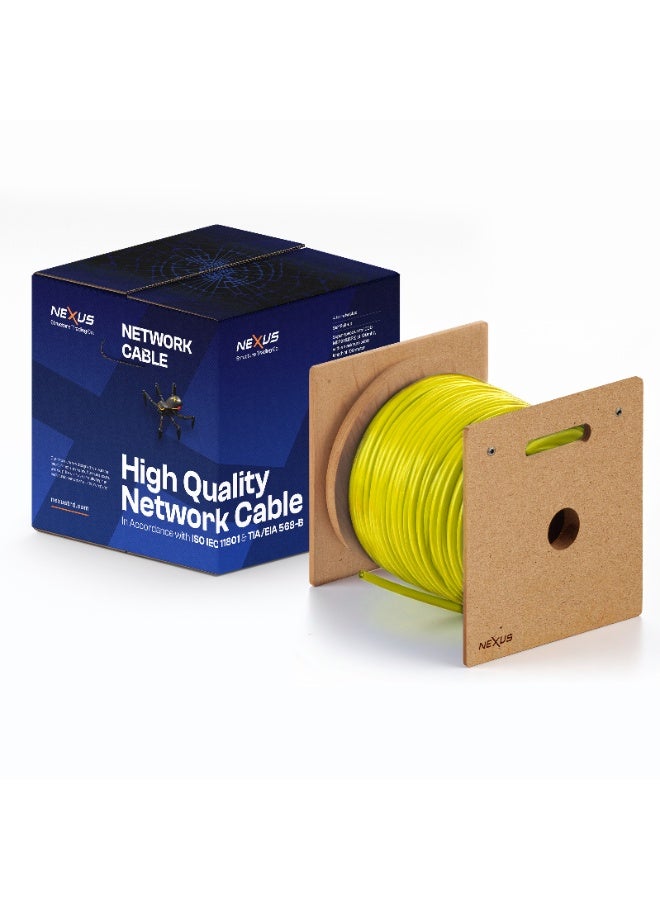 Compare NEXUS CAT7 Ethernet Cable 305M SFTP 22AWG Full Copper LSZH RJ45 LAN self rollup Drum,10–20Gbps 500–700MHz HighSpeed Shielded Fluke Tested TIA568B Passed at KSA Price