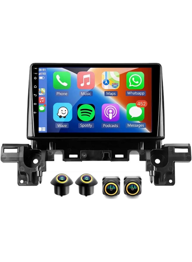 Compare Fit Mazda CX5 Car Stereo CX5 Android Screen 20172023 With Apple Carplay Android Auto Wireless WiFi DSP FM&AM BT AHD Camera Included Fast Interface QLED 4+32GB 360D Cameras at KSA Price