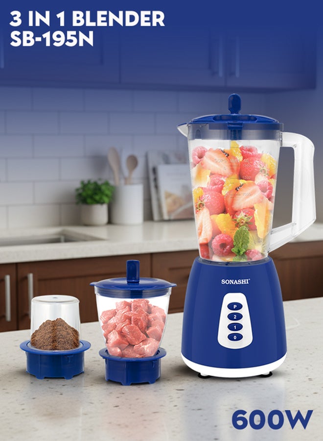 3-in-1 Blender / Grinder & Mincer | 600W…