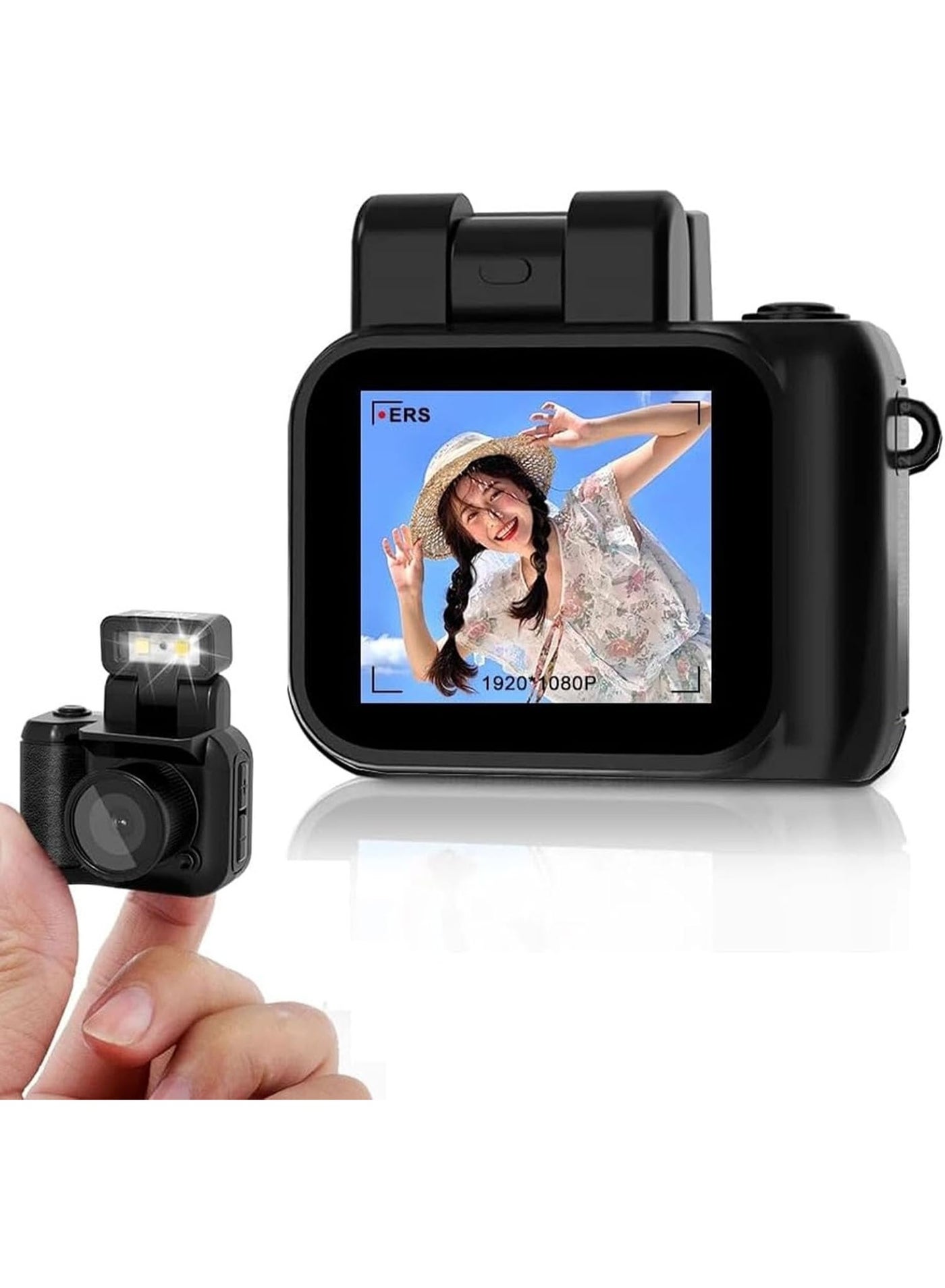 Compare 1080P 2MP HD Video Camera, Small Camera, Micro Mini DV DVR Camera, Mini Keychain Camera, 6 Filters Retro Camera, 160 Degree Wide Angle Lens With 32G Memory Card, longlasting battery, data cable, lanyard and hook at KSA Price