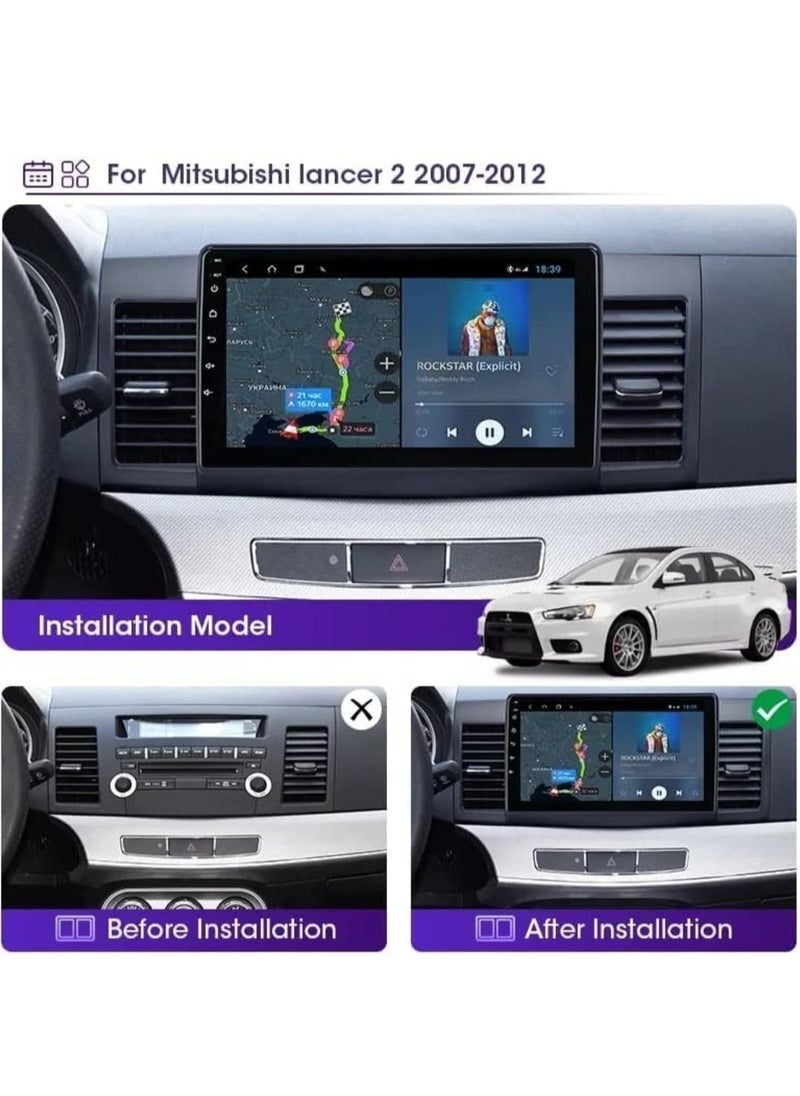 Compare Mitsubishi Lancer Android Screen 4GB RAM Support Apple Carplay Android Auto Wireless QLED Touch Screen DSP Bluetooth AHD Camera Included SIM Card Support at KSA Price