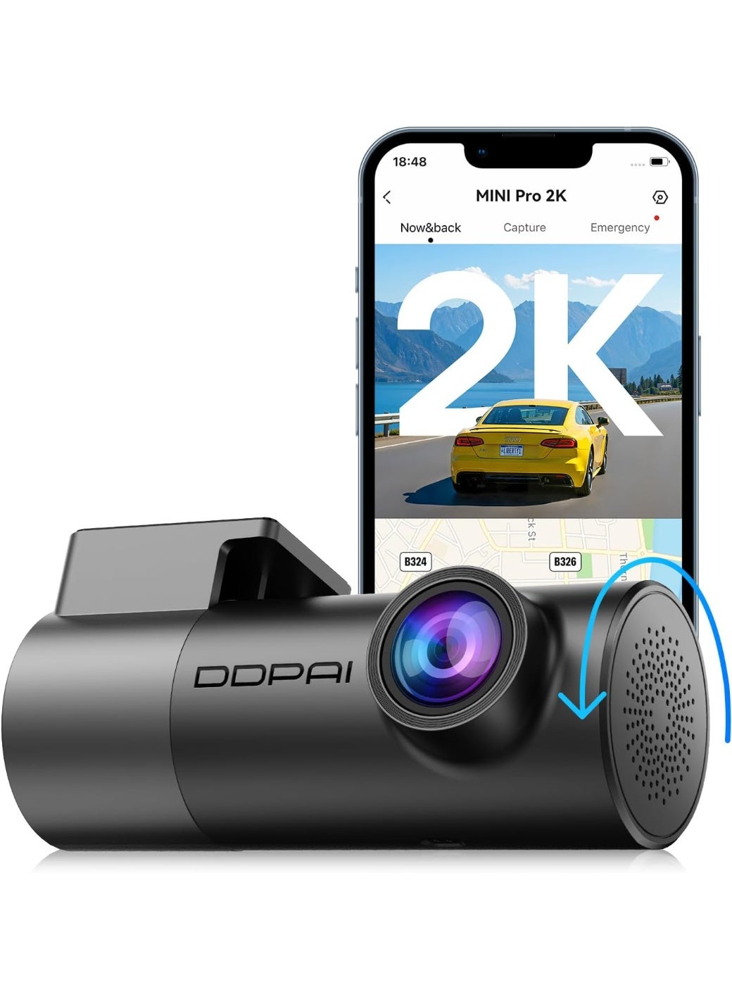 Compare DDPAI Dash Cam for Cars 2K, Mini Pro 2K 1440P Dashcam Front with Night Vision, Car Dash Camera with GSensor, WiFi, Loop Recording, Mini Size, 360° Adjustable, 24H Parking Monitor, App Control at KSA Price