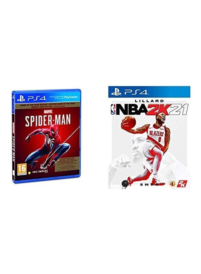 Compare Spider Man and NBA 2K21 Intl Version  playstation_4_ps4 at KSA Price