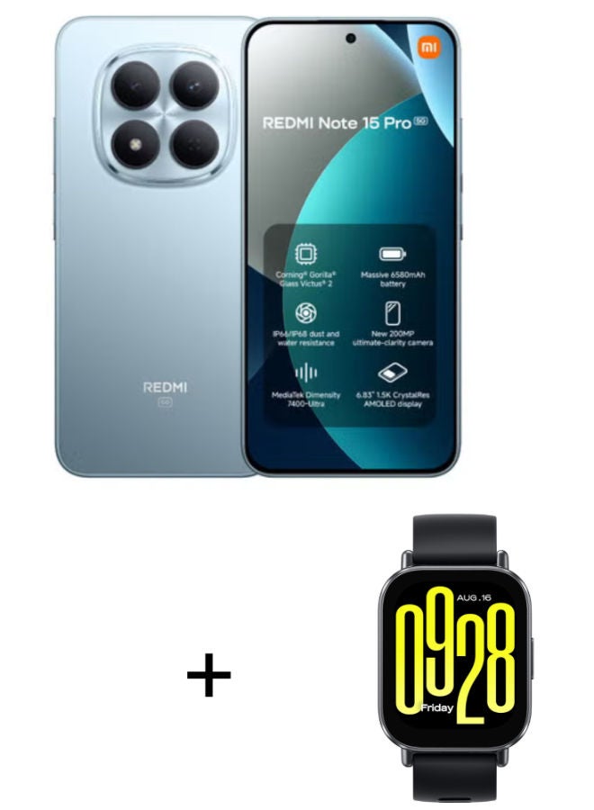 Redmi Note 15 Pro Dual SIM Glacier Blue 12GB…