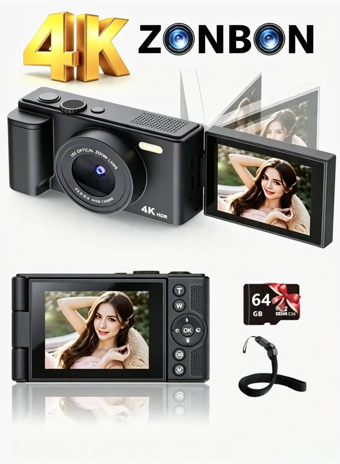4K Digital Camera for Photography - Autofocus…