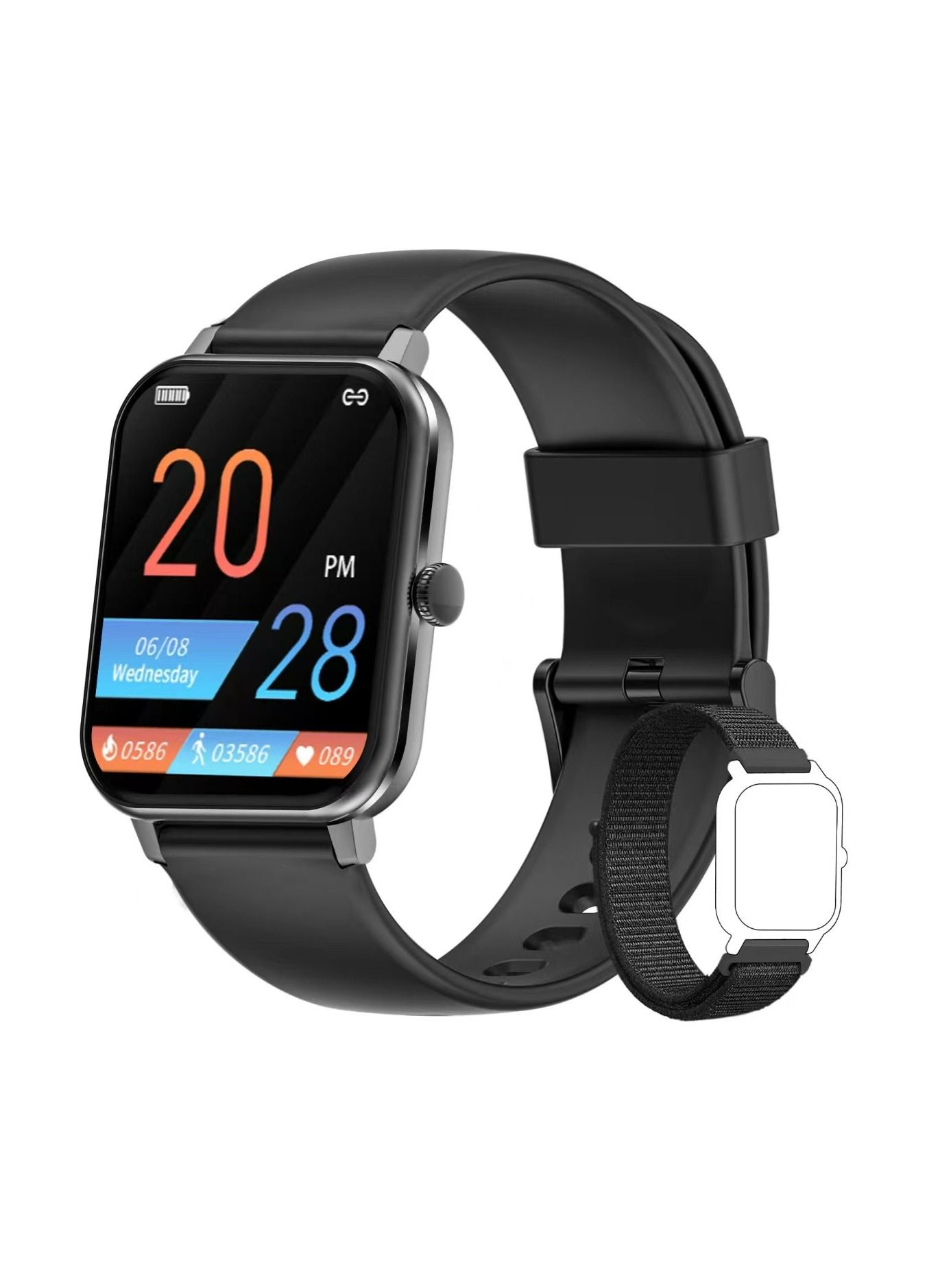 Compare R3 Max 1.69”25 Sport Mode SpO2 Body Temperature Heart Monitor Sensor Fitness Smart watch  Black at KSA Price