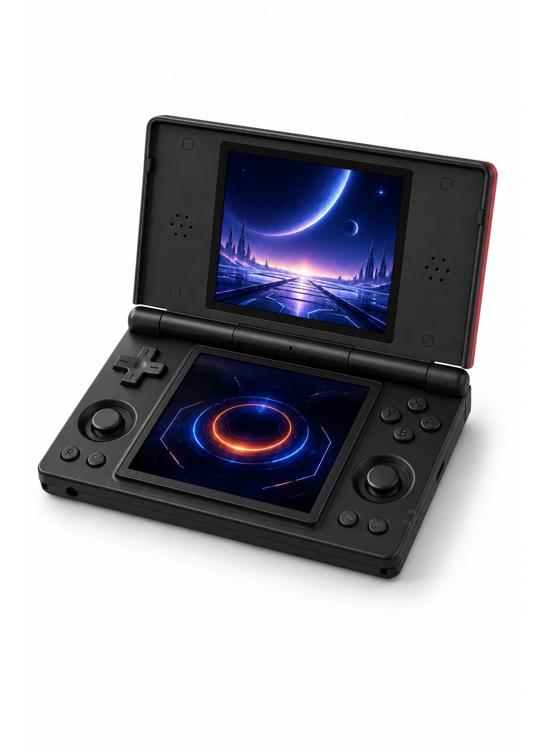 Compare ANBERNIC RG DS DualScreen Handheld Game Console, Android 14, Dual 4Inch IPS Touchscreens, RK3568, 3GB+32GB, 128GB TF Card, WiFi, Bluetooth, 4000mAh, Black at KSA Price
