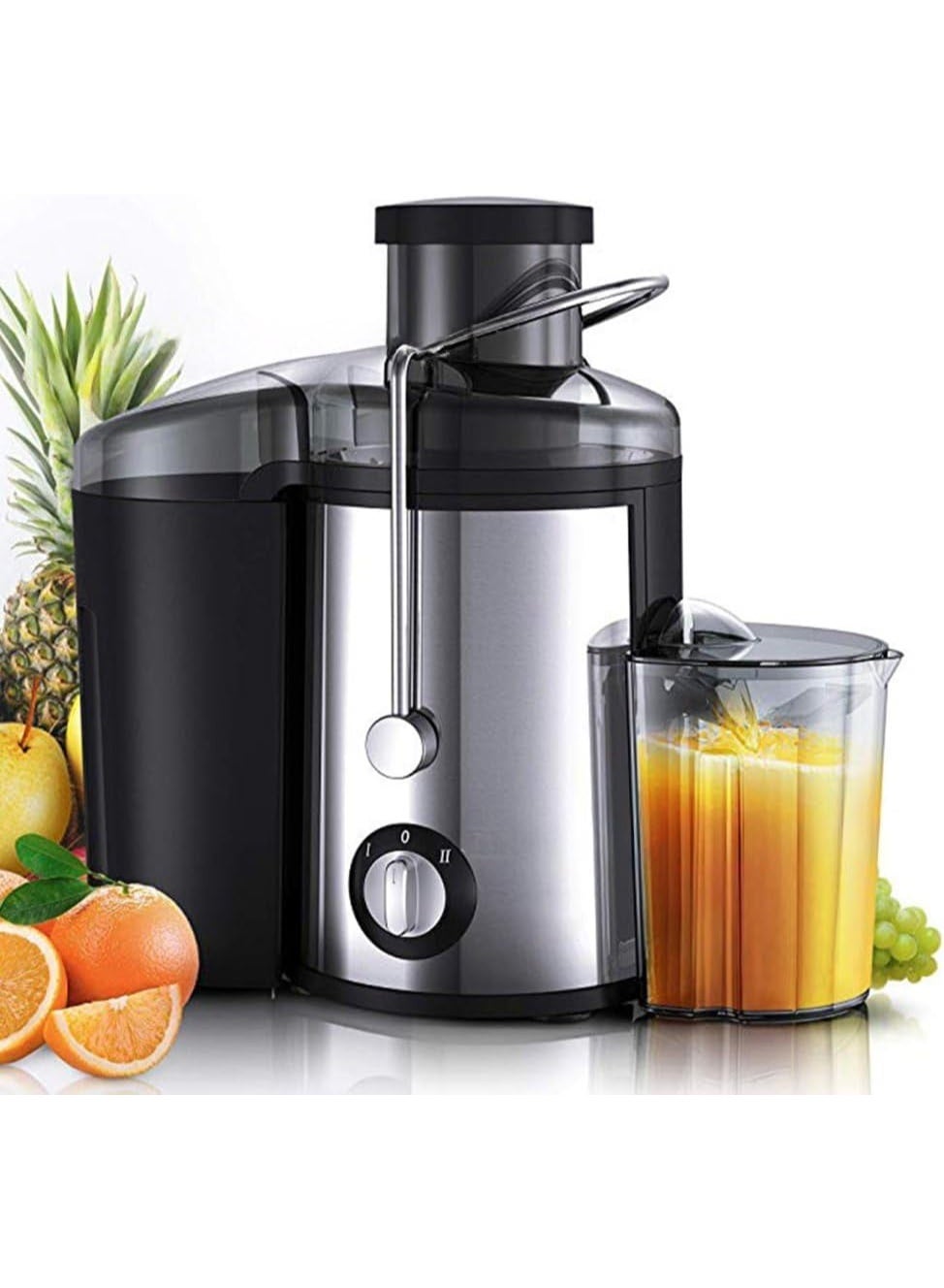 Hands-Free Electric Citrus Juicer – 1-Button Stainless…