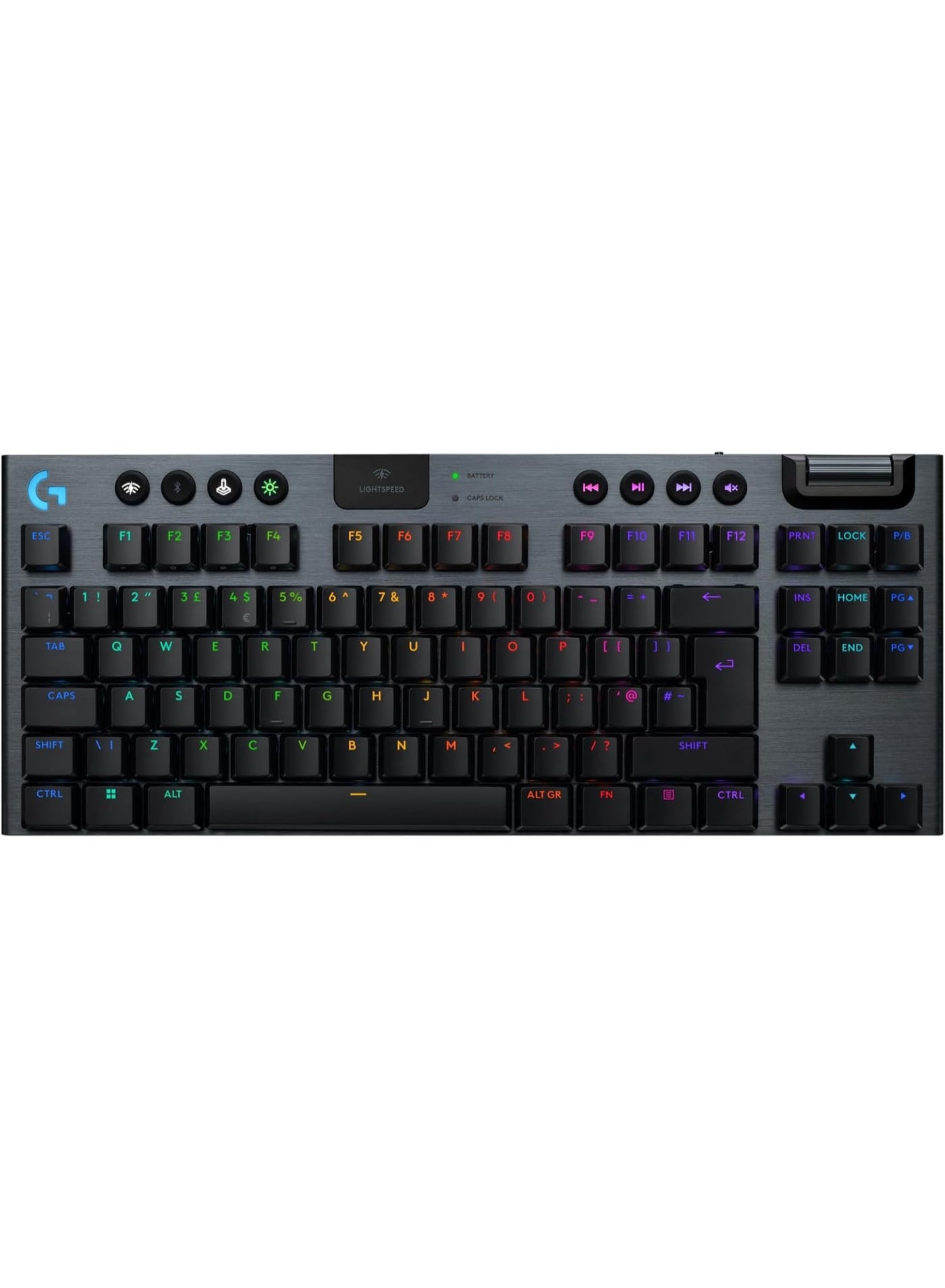 Compare G915 X LIGHTSPEED TKL LowProfile Wireless Gaming Keyboard, DoubleShot PBT Keycaps, Fully Programmable Keys, RGB Backlighting, Sleek Aluminum Finishing, GL Brown Tactile, PCMac  Black at KSA Price