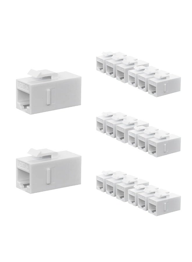 Compare RJ45 CAT6 Keystone Coupler, 20 Pack Female to Female PlugIn Coupler, UTP CAT6 Keystone InLine Coupler, White at KSA Price