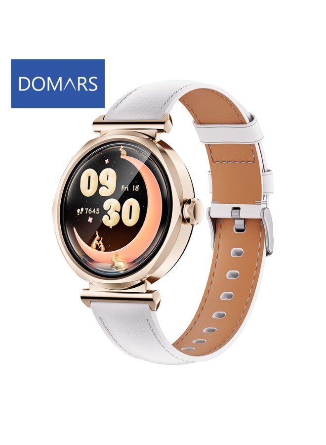 Compare Domars 1.27 HD Womens Smart Watch,24 Hours Heart RateSleep Monitor, 14Day Battery, IP68 Waterproof, Fitness Tracker with Message Call Function,100+ Sports Modes,for Android iOSWhite Leather at KSA Price