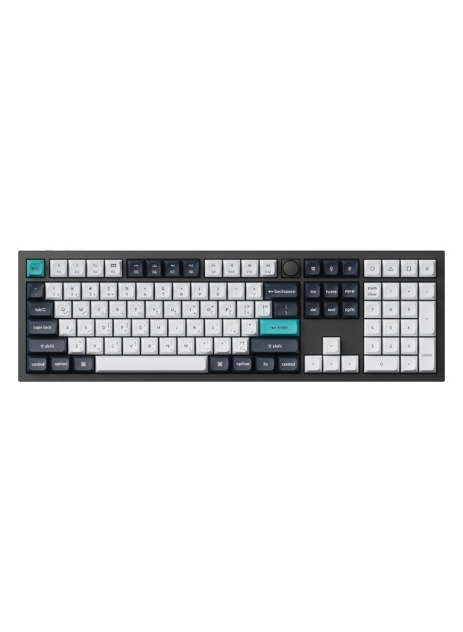 Compare Keychron Q6 HE QMK Wireless Mechanical Keyboard, 1000Hz Polling Rate, ENGARAB Layout, Gateron DoubleRail Magnetic Nebula Switch, RGB Backlight, TriConnectivity, 4000mAh Battery, Carbon Black | Q6HM1AR at KSA Price