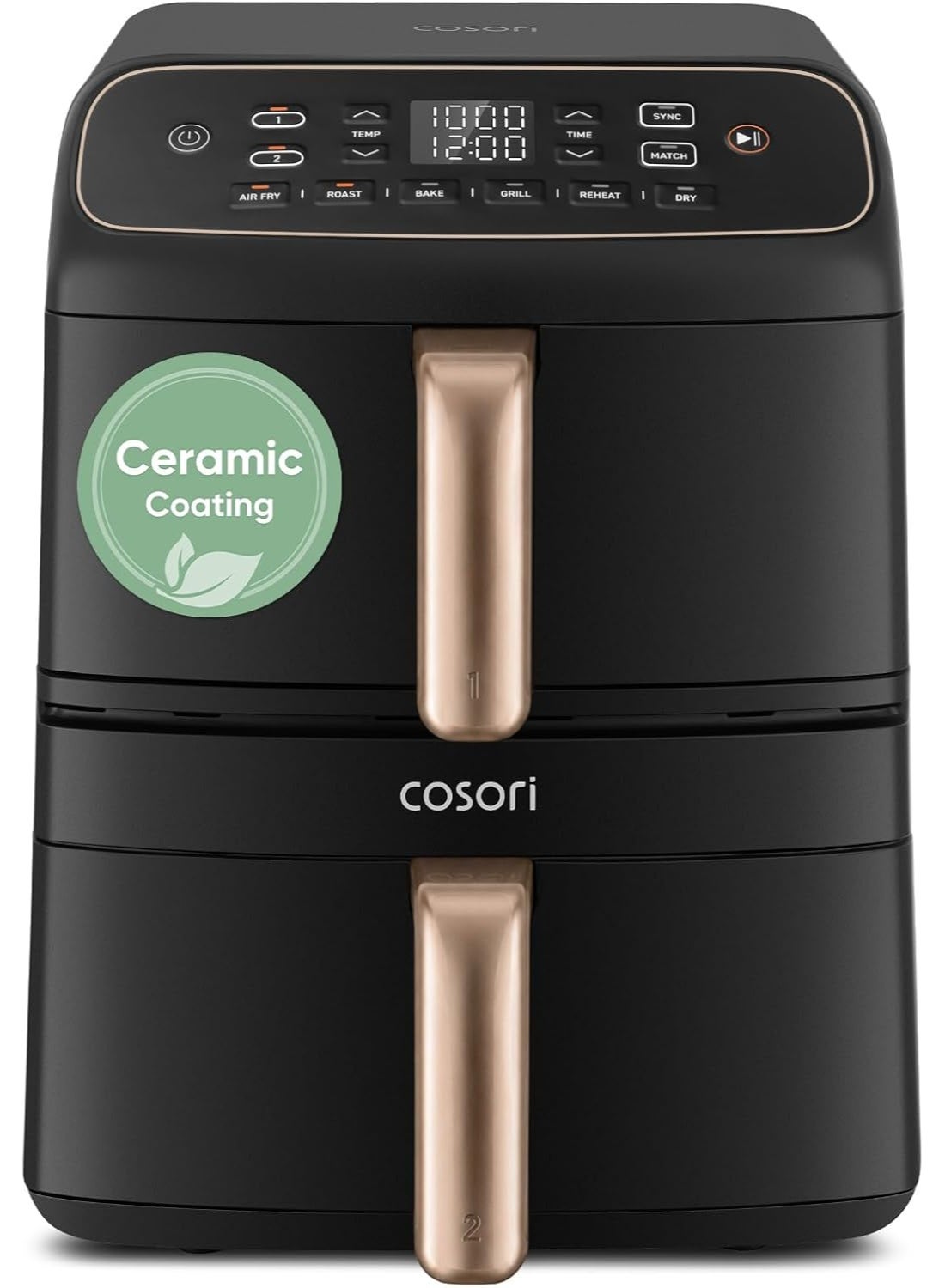 COSORI Air Fryer 8.6L, 39% Space-Saving Double-Stack…