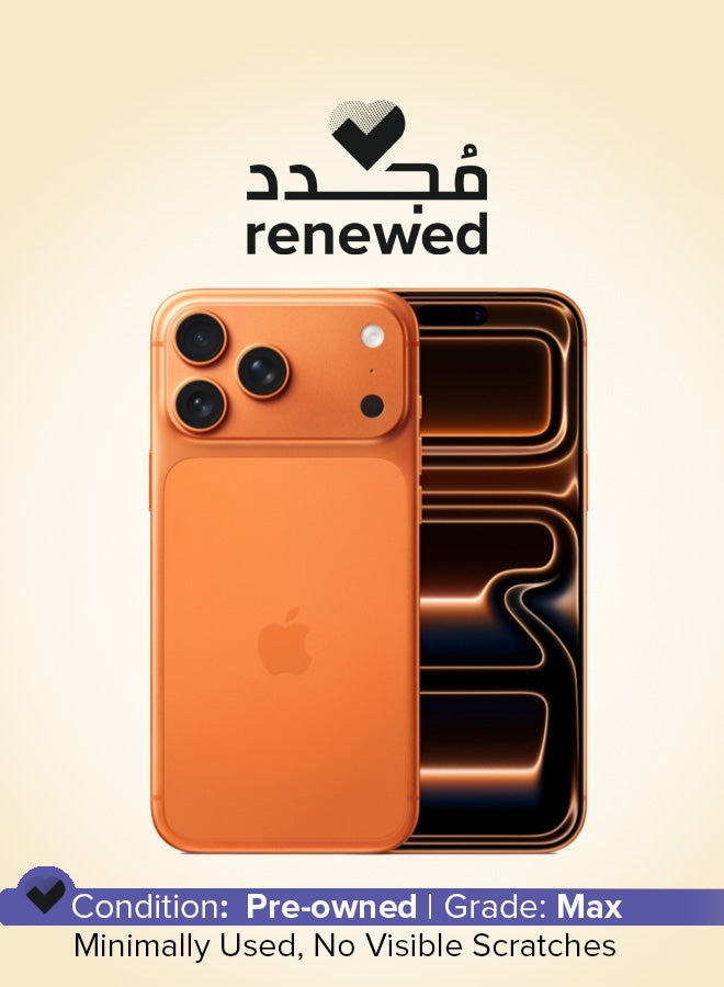 Compare Renewed  iPhone 17 Pro Max 1TB Cosmic Orange 5G eSim only With FaceTime  International Version at KSA Price