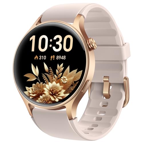 Compare 43mm Women’s Smart Watch with 1.32 AMOLED display, Bluetooth calling, heart rate, sleep & SpO? monitor, 110+ sports modes, 3ATM waterproof, fitness tracker compatible with iPhone, Samsung & Android. at KSA Price