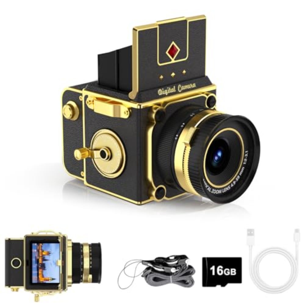 Vintage Digital Camera, 64MP 2.7K Mini Vintage Camera…