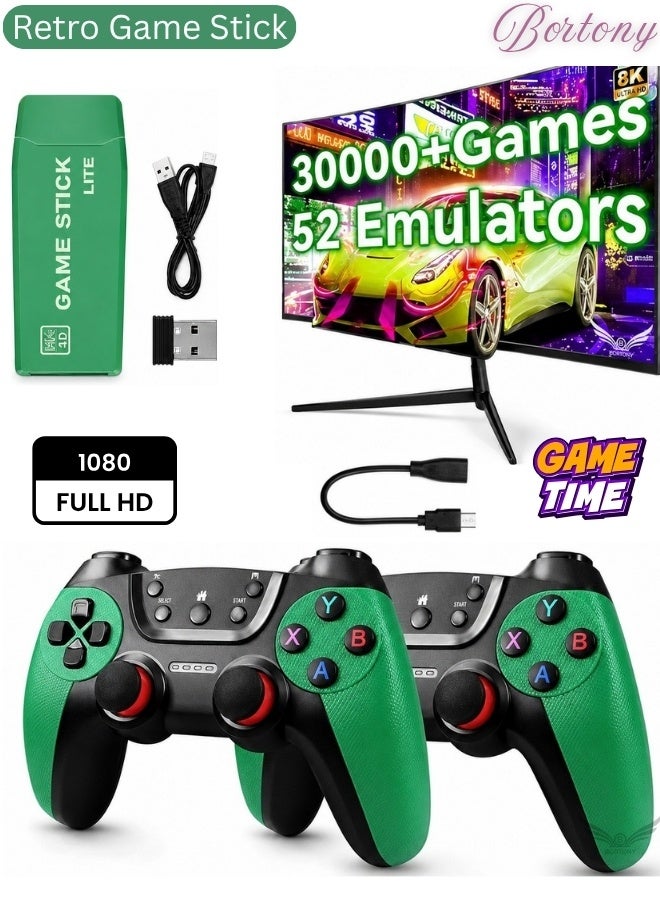 Compare Retro Game Stick 4K HD Wireless Gaming Console with Dual Wireless Controllers, 52 Builtin Emulators, Plug & Play Retro Video Game System, HDMI TV Game Stick M22U at KSA Price