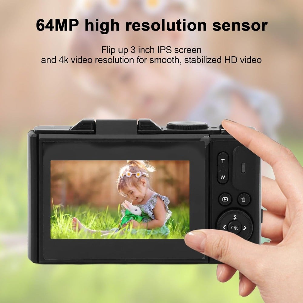 Digital Camera Retro, 64MP 4K Vlogging Camera with…