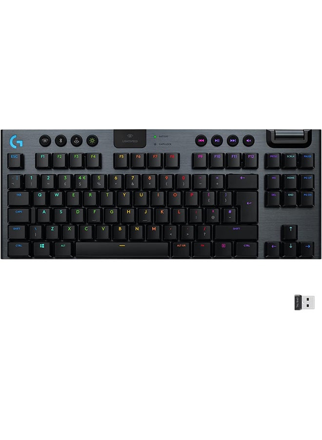 Compare Logitech G Logitech G915 Tkl Tenkeyless Lightspeed Wireless Rgb Mechanical Gaming Keyboard, Low Profile Switch Options, Lightsync Rgb, Advanced And Bluetooth Support  Us Tactile Black at KSA Price