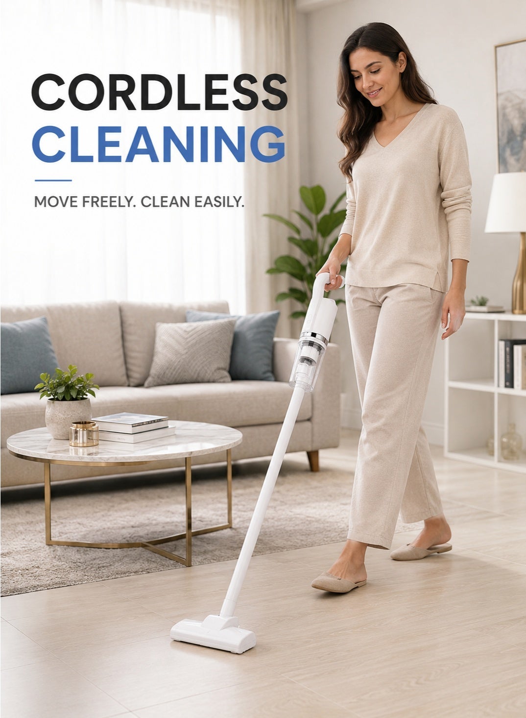 Cordless Stick Vacuum Cleaner, USB Rechargeable…