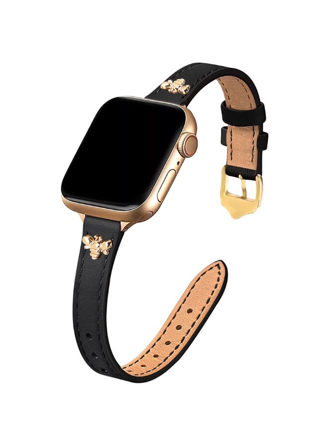 Elegant Slim Leather-Bands Compatible with Apple Watch…