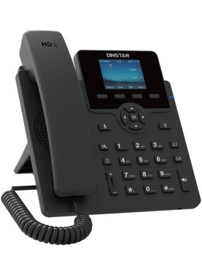 Compare Dinstar C62UP IP Phone, HD SIP Desk Phone, 2.4″ Color TFT LCD Display, PoE Support, Dual Gigabit LAN, Programmable Function Keys at KSA Price