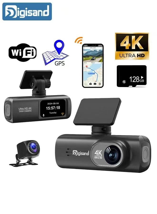 UHD 4K Dash Cam for Cars Front and…