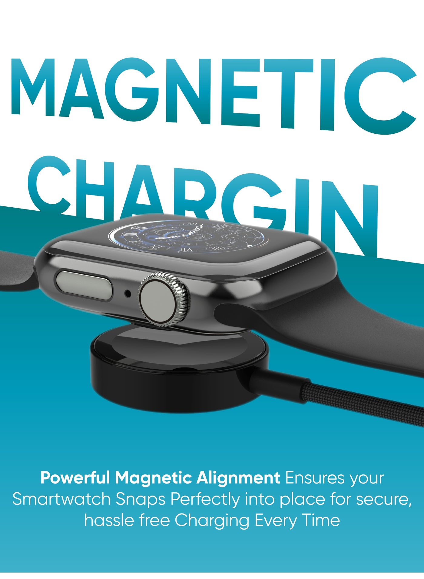 Compare Snap Charge Smart Watch Charger | Wireless Magnetic Charging | 1.2M Cable at KSA Price