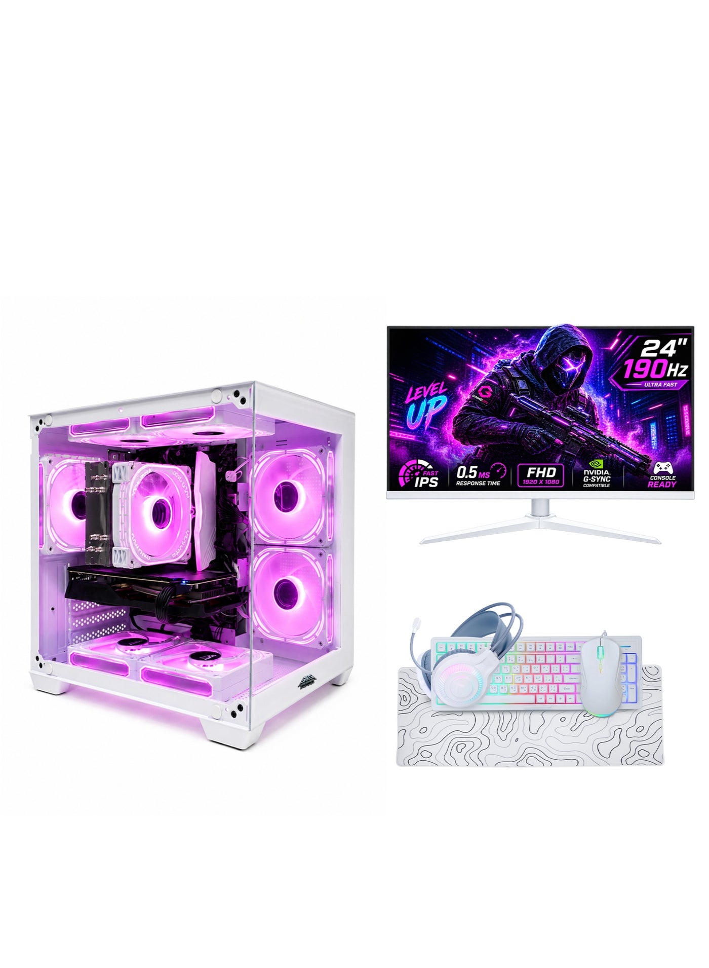 All-in-One Gaming PC Bundle - Intel Core i5-12400F,…