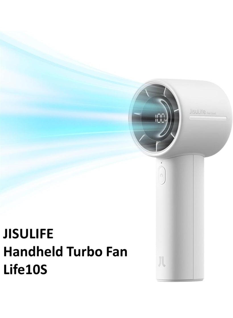 JISULIFE Handheld Turbo Fan, 5000mAh Rechargeable…