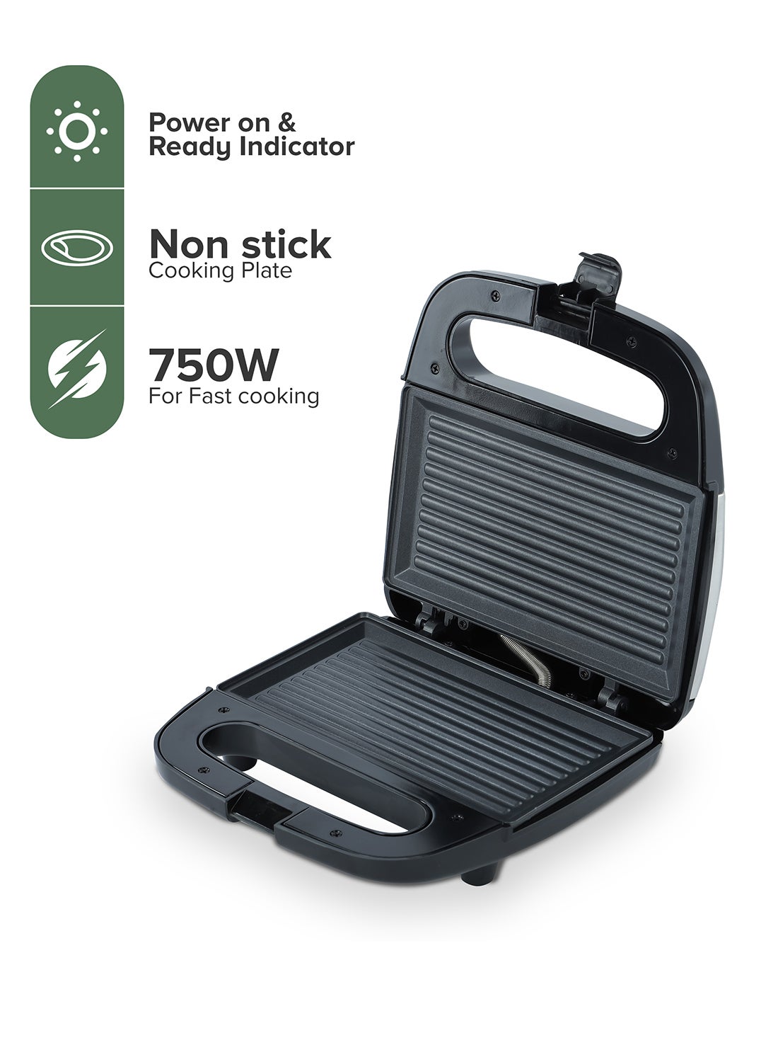 Portable Powerful 2 Slice Grill Maker with Non-Stick…