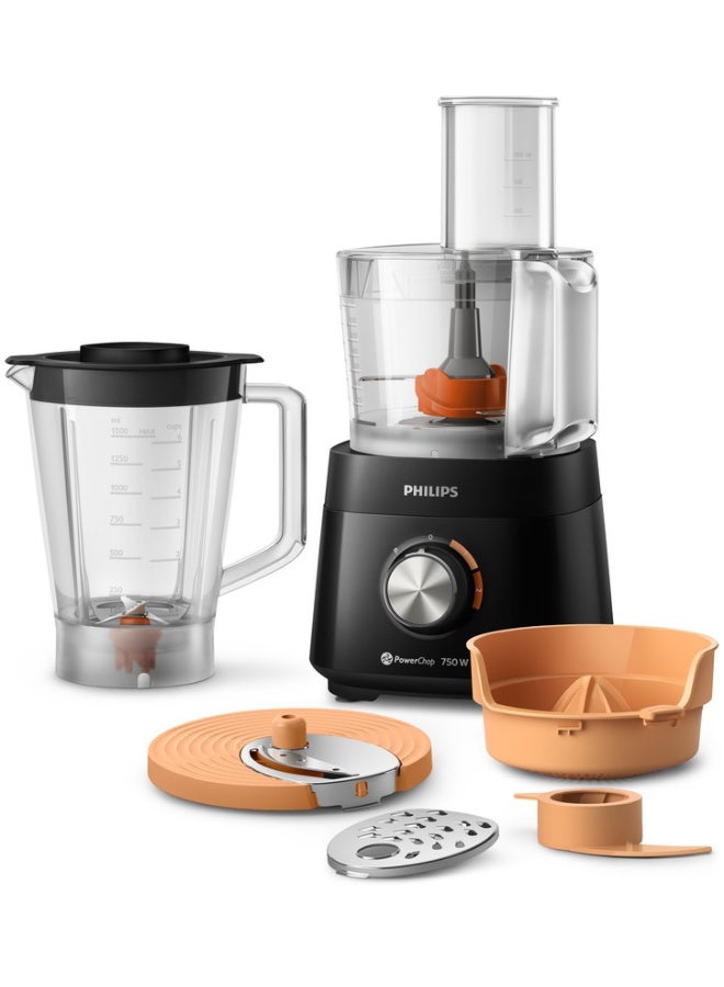 Compare Food Processor 5000 Series  2 Speeds, 6 Accessories including 1.5L Bowl & 1.5L Blender Jar, 1.5 L 750 W HR730290 Black at KSA Price