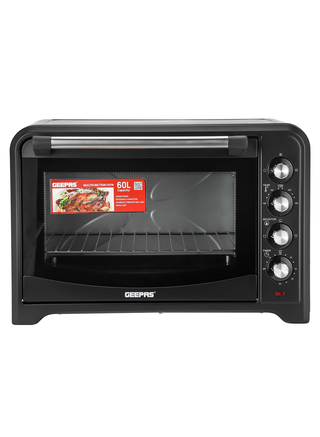 Electric Oven 60 L 2000 W| Rotisserie, Convection…