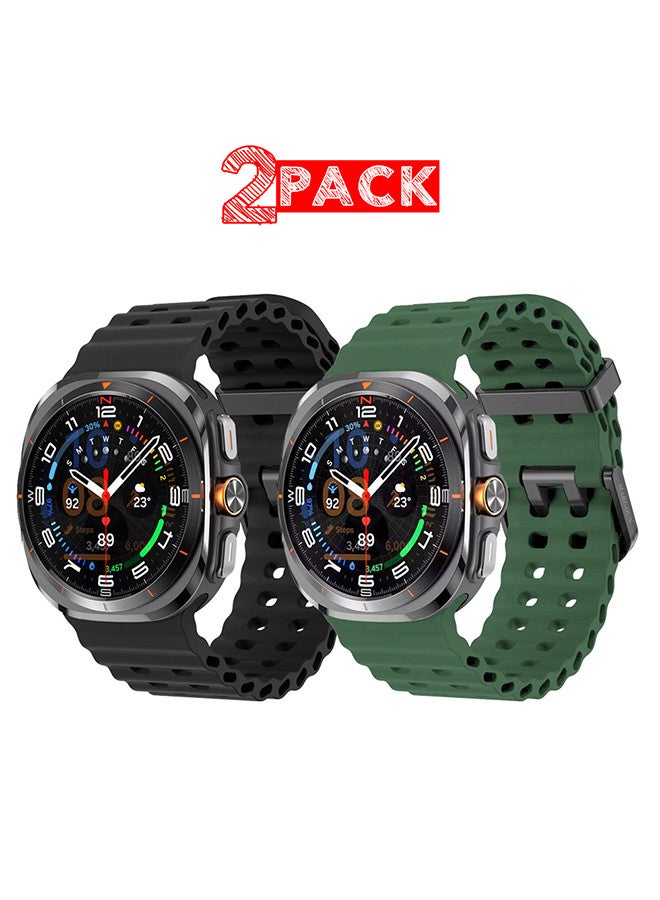 (for Samsung Galaxy Watch 7 Ultra) 2 Pack Silicone…