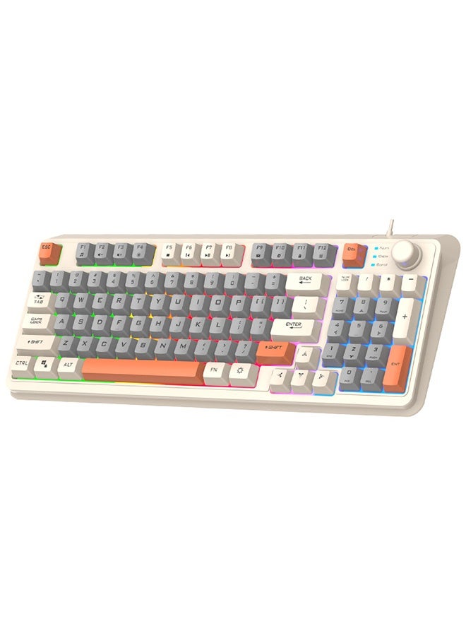 Compare 94Key Wired Keyboard,Gaming Keyboard,Three Color Backlit Keyboard for Gaming Computer PC Laptop at KSA Price