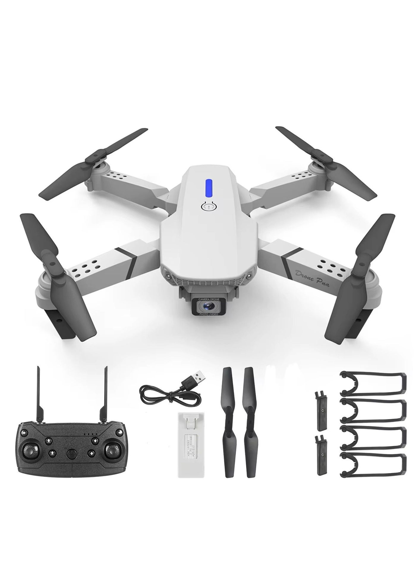 Compare E88 Foldable Drone with 8K HD Dual Camera, Obstacle Avoidance, Altitude Hold, and Compact Design. at KSA Price