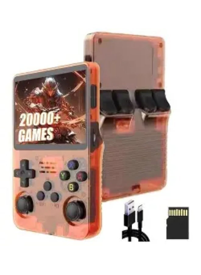 Compare R36 S Game Orange Console 3.5 Inch Portable Retro Game Console Builtin 15000+ Games Open Source Linux System With 64GB Memory Card Video Games Console Toys and Games IPS Screen at KSA Price