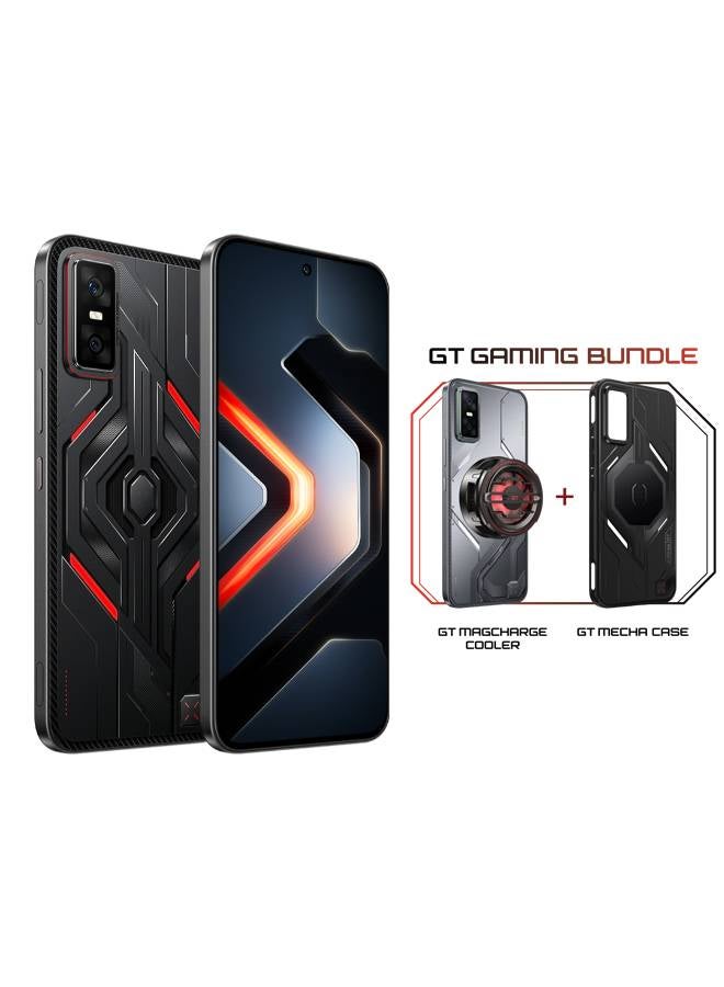 Compare GT 30 Pro Dual SIM Dark Flare 12+12GB RAM 512GB 5G With a free GT Magcharge Cooler+GT MECHA CASE Middle East Version at KSA Price