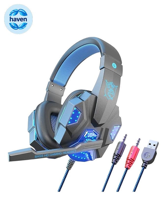 Compare Gaming Wired Over the Ear Headsets with Mic & LED  SY830MV For PS4PS5Xbox oneXbox SeriesNintendo Switch And PC at KSA Price
