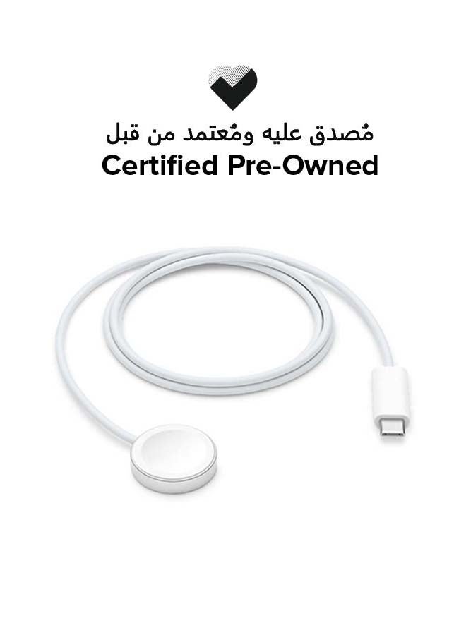 Compare Certified Pre Owned  Magnetic Fast Charger to USBC Cable For Apple Watch 1m white at KSA Price