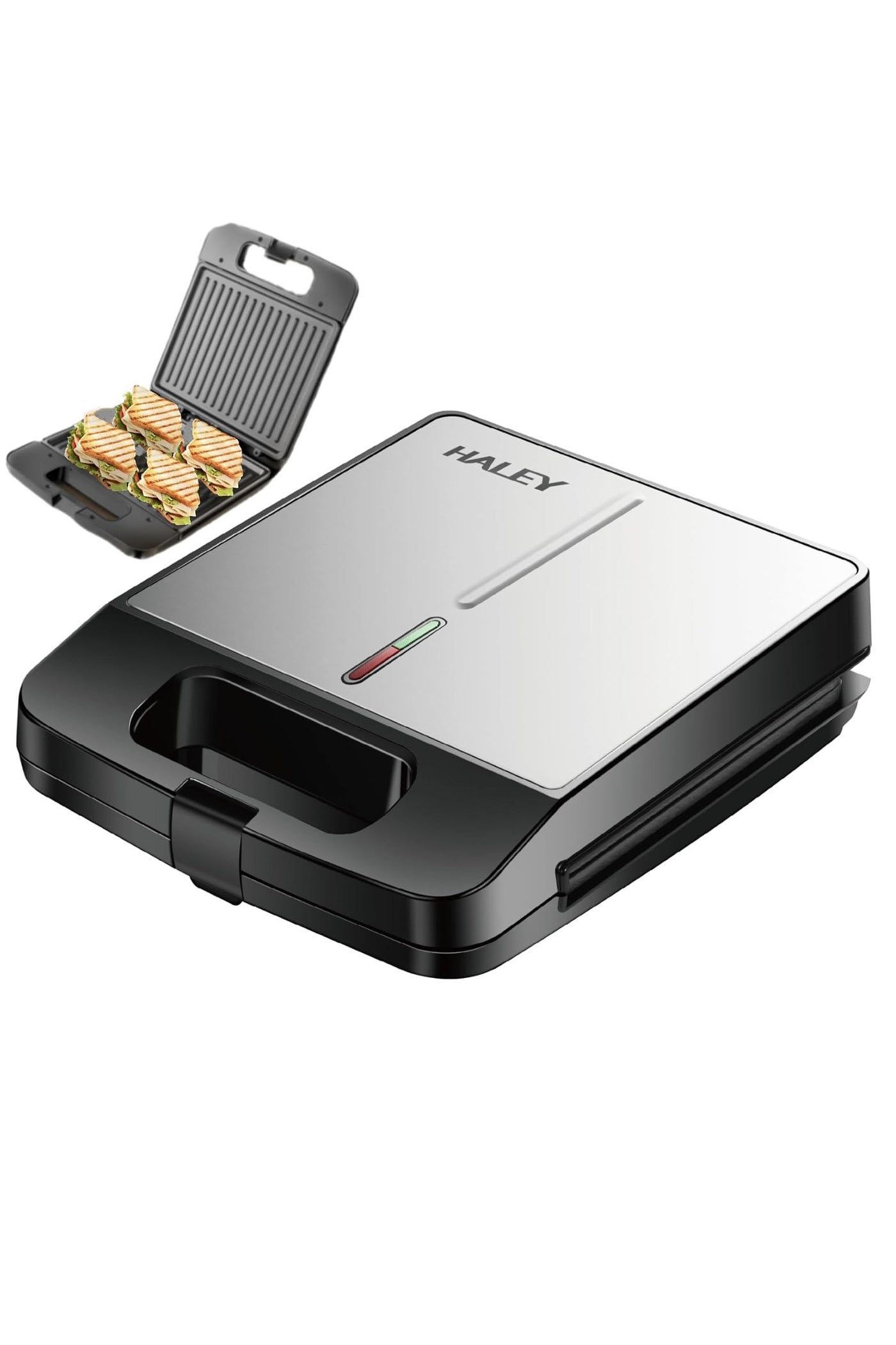 Compare HALEY 1400 W Sandwich & Panini Press – 4Slice Grill, CoolTouch Handle, NonStick Plates, Safety Lock & Overheat Protection at KSA Price