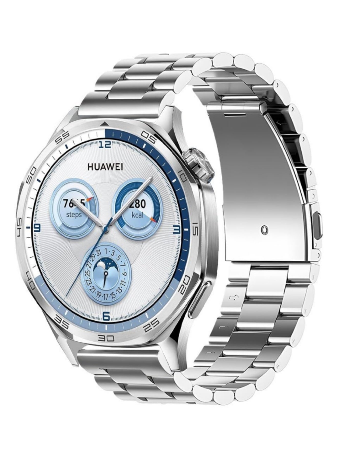 Compare 22mm Band Strap for Huawei Watch GT6GT6 ProGT5 GT5 Pro GT4 GT4 Pro 46mm, Stainless Steel Metal Replacement Band for Huawei Silver at KSA Price