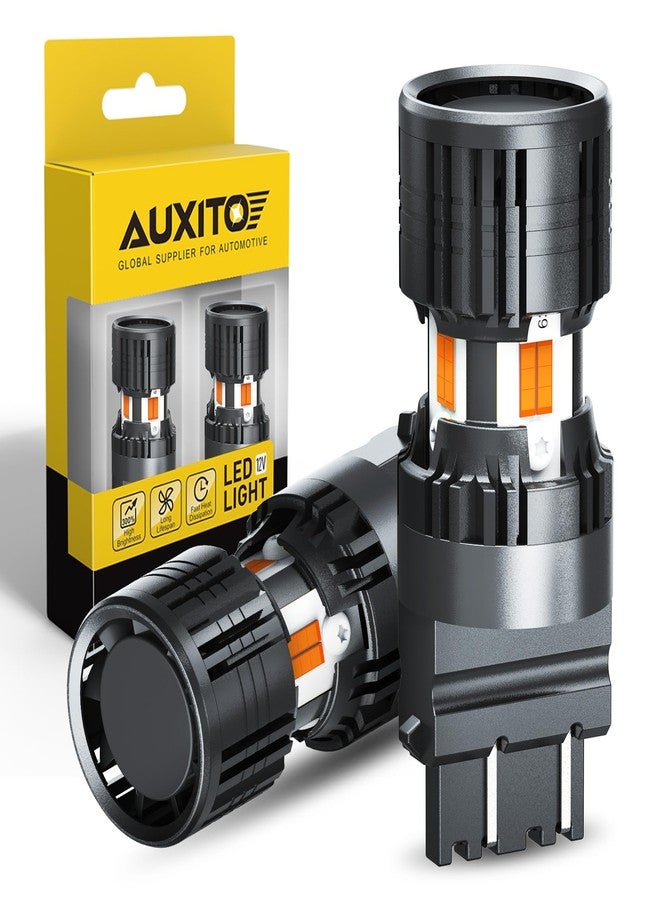 Compare AUXITO CANBUS 3157 LED Bulbs Amber Yellow with Builtin Resistor 3156 3457A 4057 4157 Anti Hyper Flash Error Free Front Rear Turn Signal Lights and Blinker Maker DRL Parking Lights, Pack of 2 at KSA Price