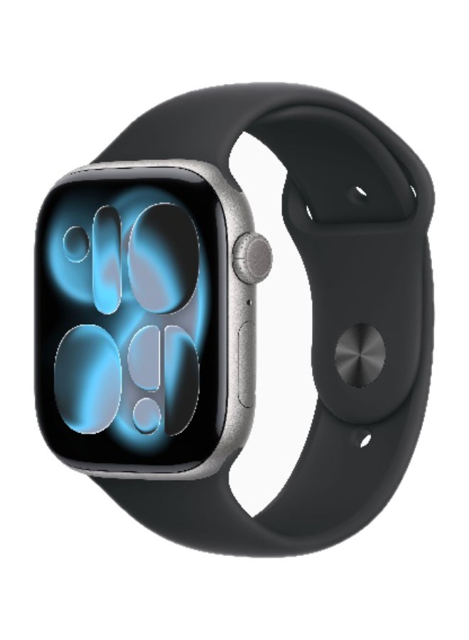Compare Watch Series 11 GPS 46mm International Version Space Grey Aluminium Case With Black Sport Band  ML at KSA Price