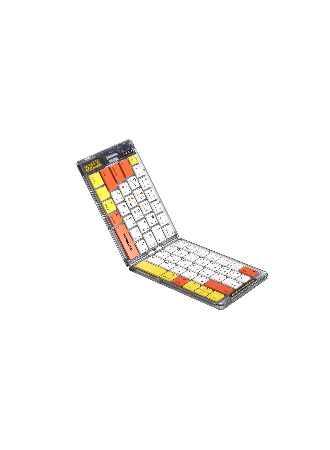 Crystal Shell Wireless Foldable Keyboard / 65keys…